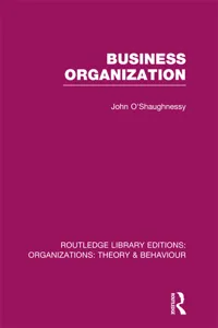 Business Organization (RLE: Organizations)_cover