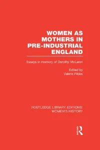Women as Mothers in Pre-Industrial England_cover