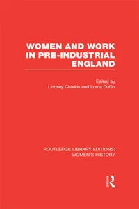Women and Work in Pre-industrial England_cover