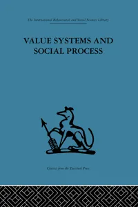 Value Systems and Social Process_cover
