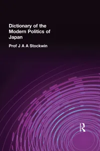 Dictionary of the Modern Politics of Japan_cover