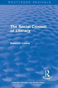 Routledge Revivals: The Social Context of Literacy_cover