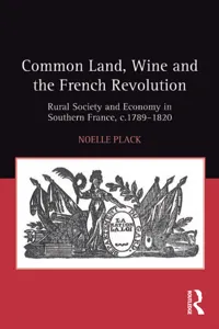 Common Land, Wine and the French Revolution_cover