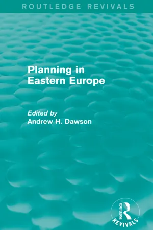 Planning in Eastern Europe (Routledge Revivals)