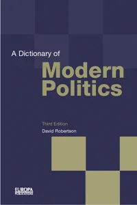 A Dictionary of Modern Politics_cover