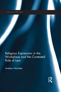 Religious Expression in the Workplace and the Contested Role of Law_cover