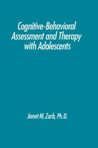 Cognitive-Behavioural Assessment And Therapy With Adolescents_cover
