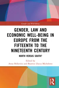 Gender, Law and Economic Well-Being in Europe from the Fifteenth to the Nineteenth Century_cover