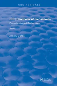 CRC Handbook of Eicosanoids, Volume II_cover