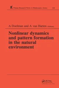 Nonlinear Dynamics and Pattern Formation in the Natural Environment_cover