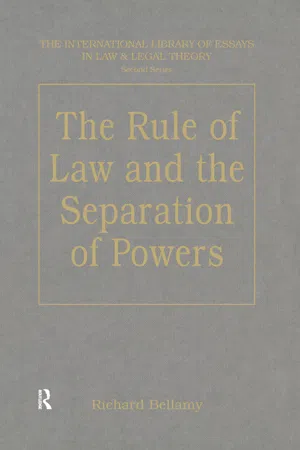 The Rule of Law and the Separation of Powers