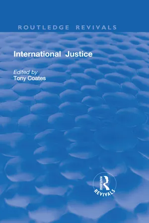 International Justice: Principles and Issues