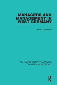 Managers and Management in West Germany_cover