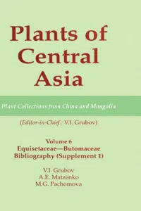 Plants of Central Asia - Plant Collection from China and Mongolia, Vol. 6_cover