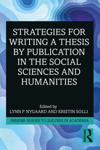Strategies for Writing a Thesis by Publication in the Social Sciences and Humanities_cover