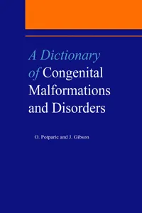 A Dictionary of Congenital Malformations and Disorders_cover