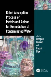 Batch Adsorption Process of Metals and Anions for Remediation of Contaminated Water_cover