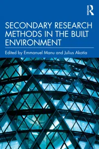 Secondary Research Methods in the Built Environment_cover