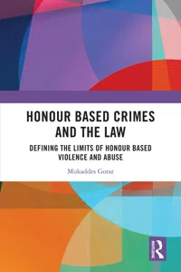 Honour Based Crimes and the Law_cover
