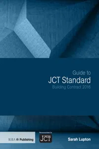 Guide to JCT Standard Building Contract 2016_cover