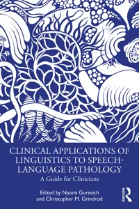 Clinical Applications of Linguistics to Speech-Language Pathology_cover