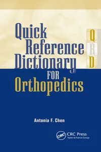 Quick Reference Dictionary for Orthopedics_cover