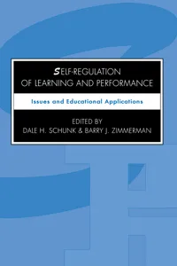 Self-regulation of Learning and Performance_cover
