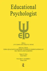 Using Qualitative Methods To Enrich Understandings of Self-regulated Learning_cover