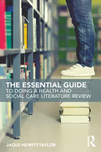 The Essential Guide to Doing a Health and Social Care Literature Review_cover