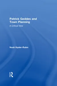 Patrick Geddes and Town Planning_cover