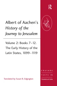 Albert of Aachen's History of the Journey to Jerusalem_cover