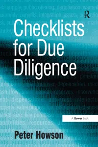 Checklists for Due Diligence_cover