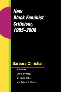 New Black Feminist Criticism, 1985-2000_cover