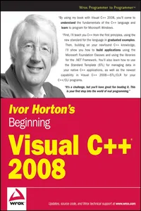 Ivor Horton's Beginning Visual C++ 2008_cover