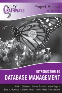 Wiley Pathways Introduction to Database Management, Project Manual_cover