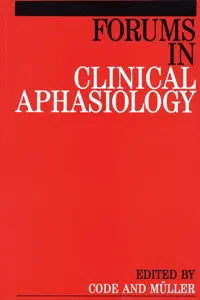Forums in Clinical Aphasiology_cover