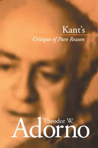 Kant's Critique of Pure Reason_cover