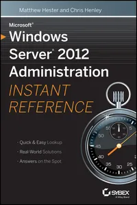 Microsoft Windows Server 2012 Administration Instant Reference_cover