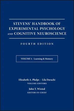 Stevens' Handbook of Experimental Psychology and Cognitive Neuroscience, Learning and Memory