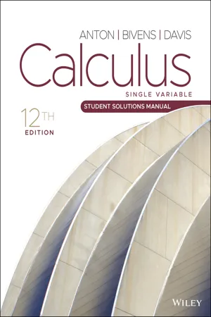 Calculus: Single Variable, Student Solutions Manual